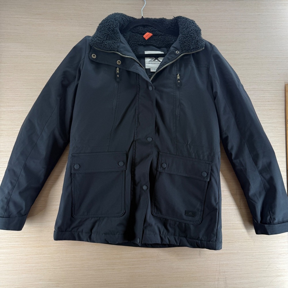 NWT ZeroXposur ThermoCloud All Weather Insulated Hooded Jacked Mens Black Medium